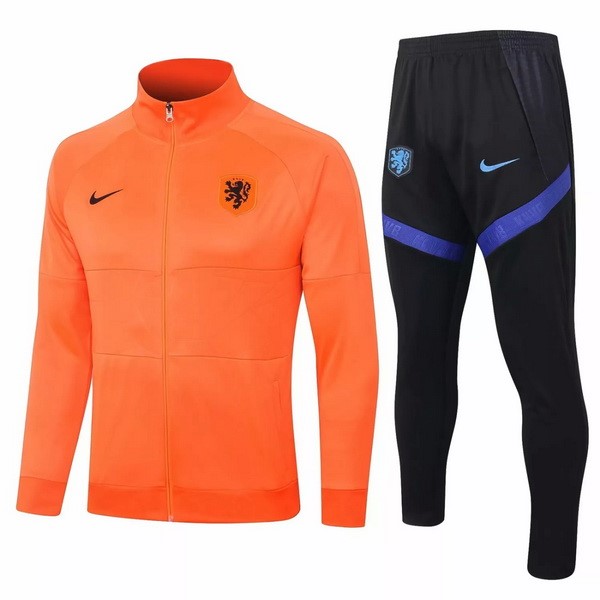 Survetement Football Pays Bas 2020 Orange Noir